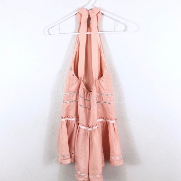 NDB Revolve Partition Romper Tencel Peach Halter - Picture 2 of 5